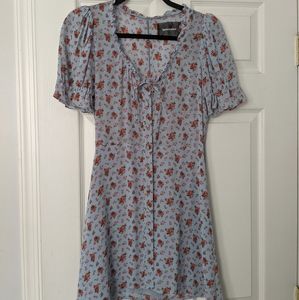 Reformation Page dress blue floral